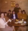 Bette, Dot, Doug, Jenny, Philip, Greg and Alf standing, early 1970s
