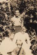 Centre back Charles Emil Noblet, front left Marie Victoria Noblet (about 1915)