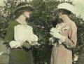 Vera Dwyer (right) with Annie Ward at Newcastle Races 10-11-1934