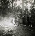 Fossicking for aquamarine at Beechmont, Queensland – Kath, Dot, Fred Maxian, Jo